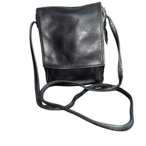 Sven Berkeley‎ USA Black Leather Crossbody Shoulder Bag Small